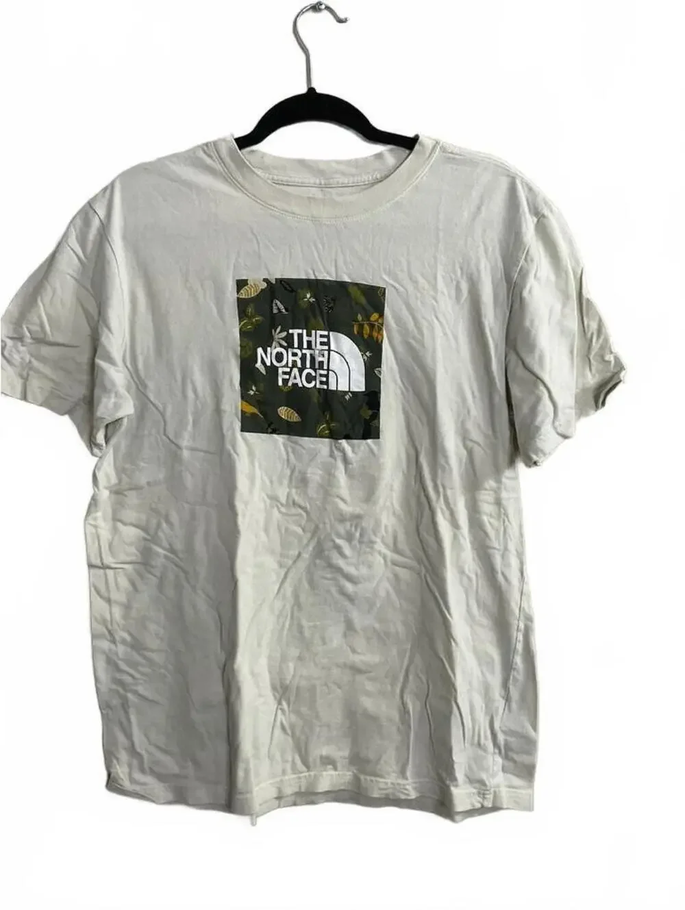 The North Face floral box logo T-shirt white size L